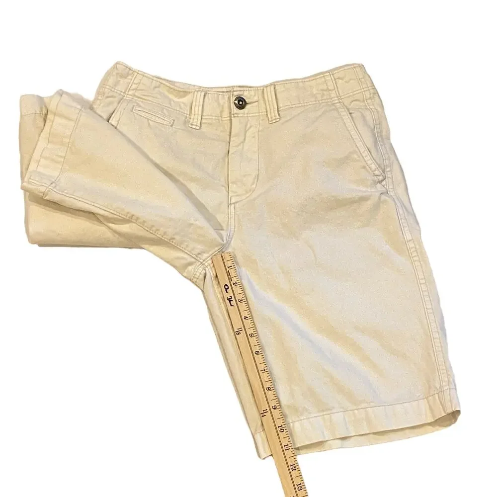 American Eagle Longboard Shorts Mens 30 White Heavyweight Cotton Casual Preppy